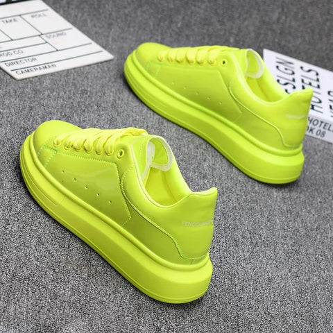 Red lacquered men's shoes Fashion black casual skateboard shoes Outdoor tennis walking shoes Universal men and women