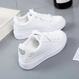 LunaStep™ Women’s Platform Sneakers – Breathable White Casual Shoes